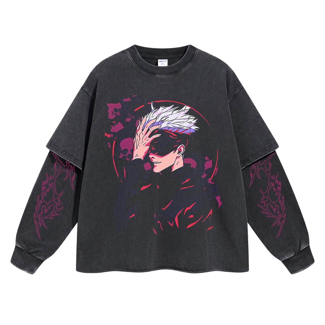 Retro Long Sleeve Satoru Gojo Tee