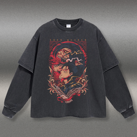 Retro Long Sleeve Attack On Titan Tee