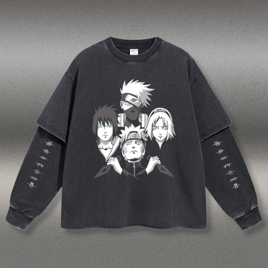 Retro Long Sleeve Naruto Tee