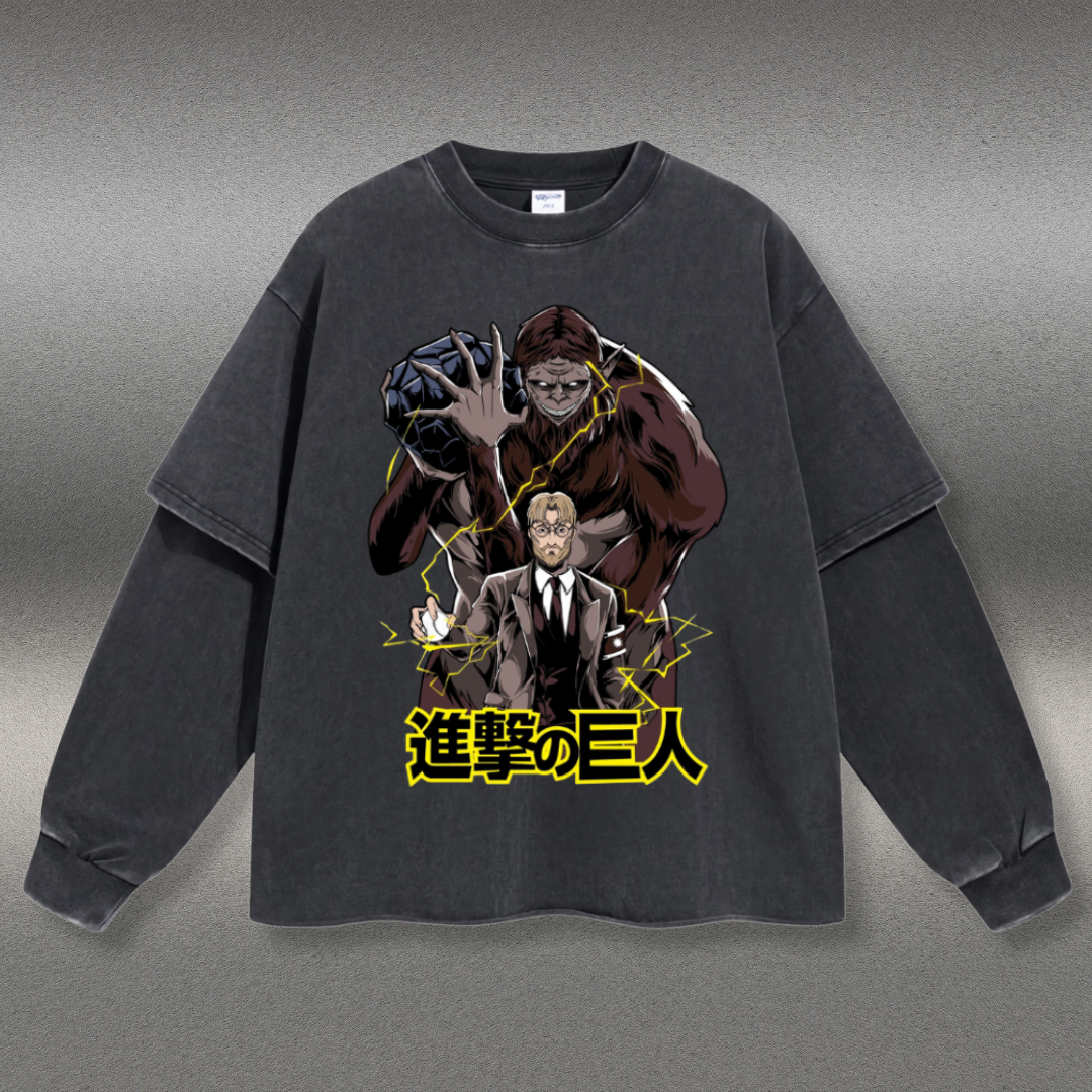 Retro Long Sleeve Attack On Titan Tee