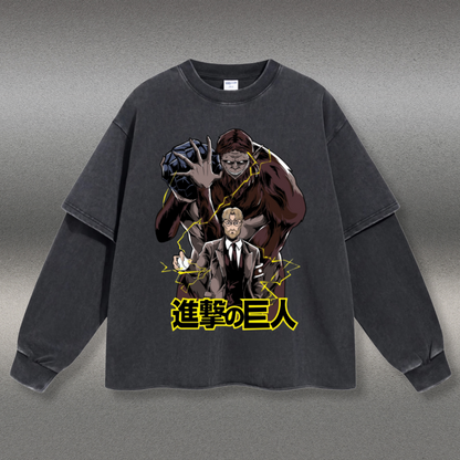 Retro Long Sleeve Attack On Titan Tee