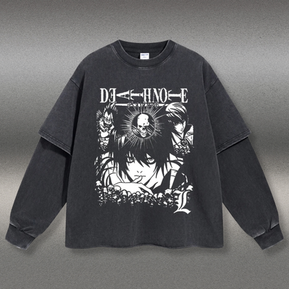 Retro Long Sleeve Death Note Tee