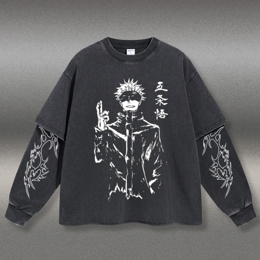 Retro Long Sleeve Satoru Gojō Tee