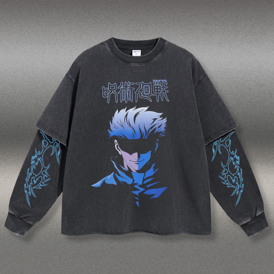 Retro Long Sleeve Satoru Gojō Tee