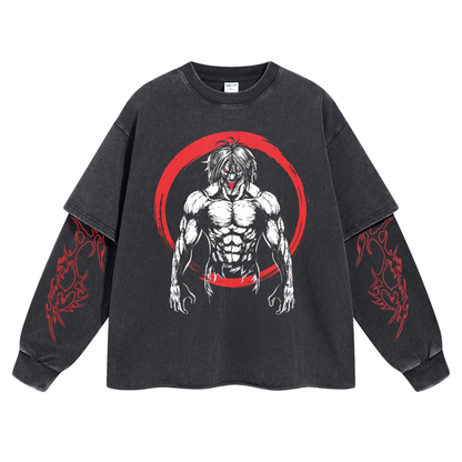 Retro Long Sleeve Attack On Titan Tee