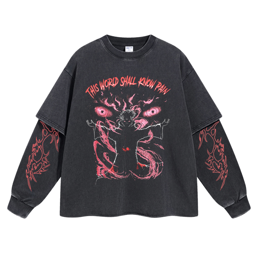 Retro Long Sleeve Naruto Tee