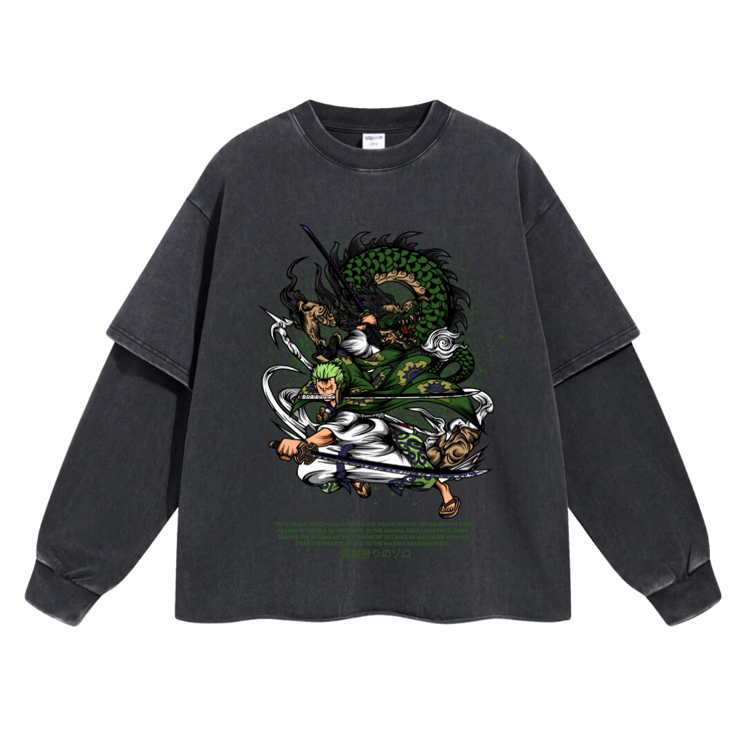 Retro Long Sleeve Roronoa Zoro Tee