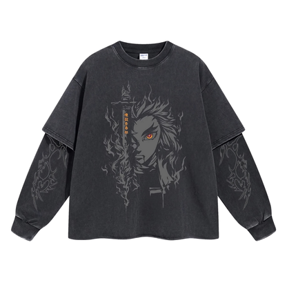 Retro Long Sleeve Kyōjurō Rengoku Tee