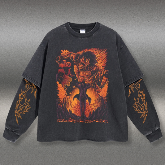 Retro Long Sleeve Attack On Titan Tee