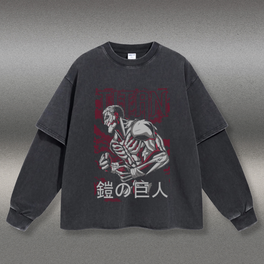 Retro Long Sleeve Attack On Titan Tee