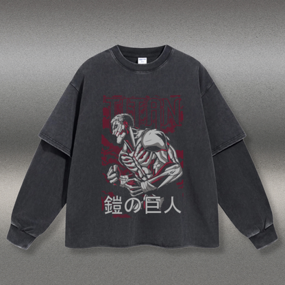 Retro Long Sleeve Attack On Titan Tee