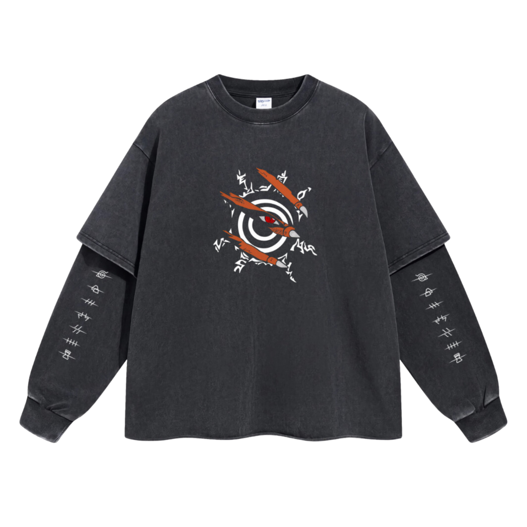 Retro Long Sleeve Naruto Tee