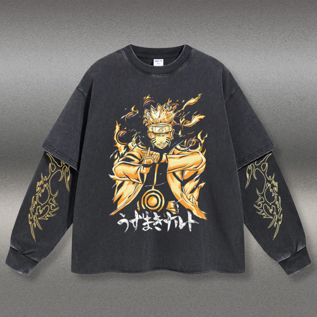 Retro Long Sleeve Naruto Tee