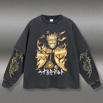 Retro Long Sleeve Naruto Tee