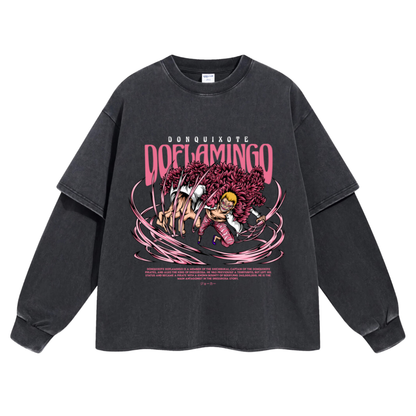 Retro Long Sleeve Donquixote Doflamingo Tee