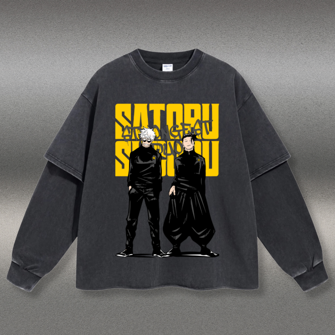 Retro Long Sleeve Satoru & Suguru Tee