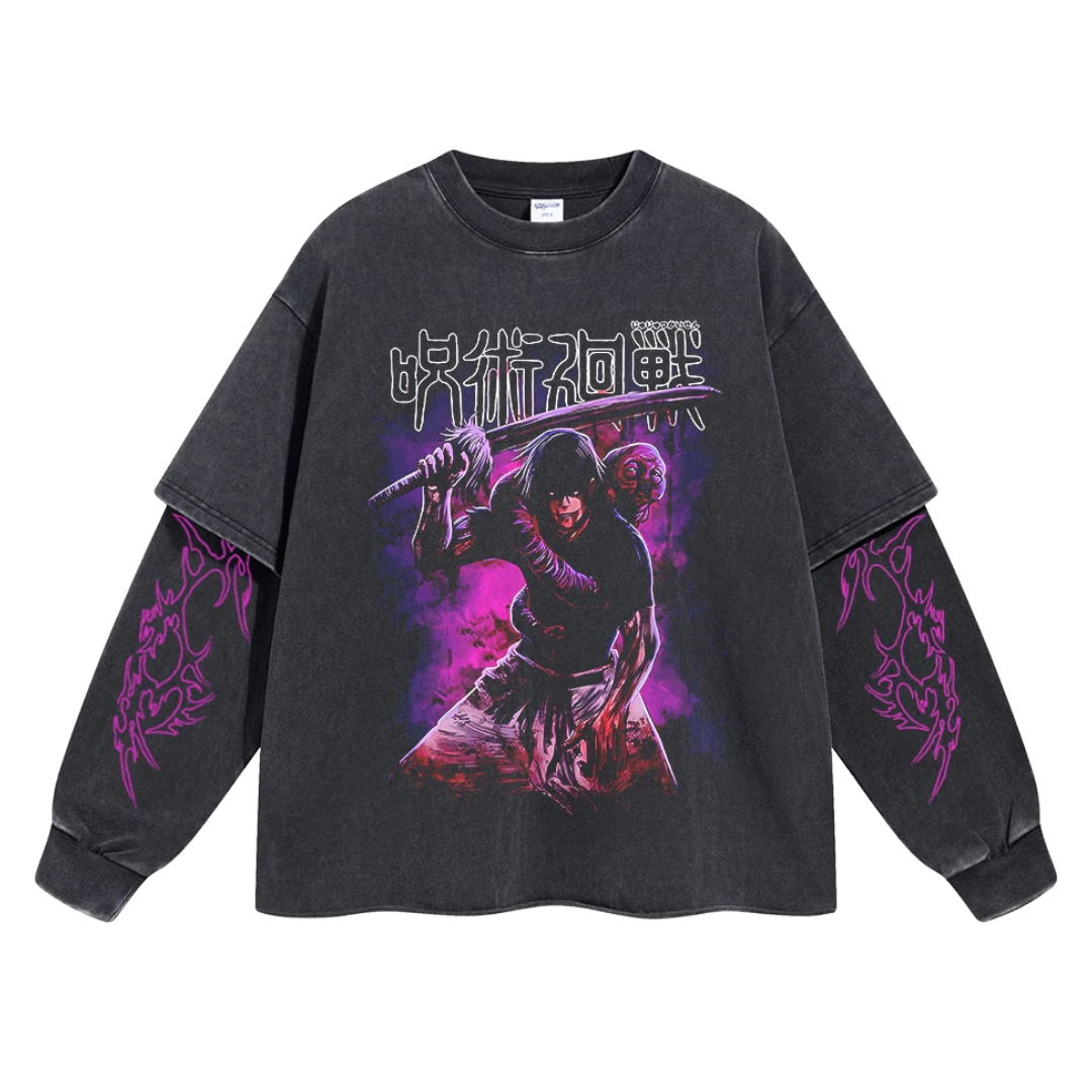 Retro Long Sleeve Toji Fushiguro Tee