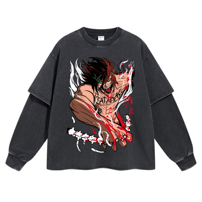 Retro Long Sleeve Attack On Titan Tee