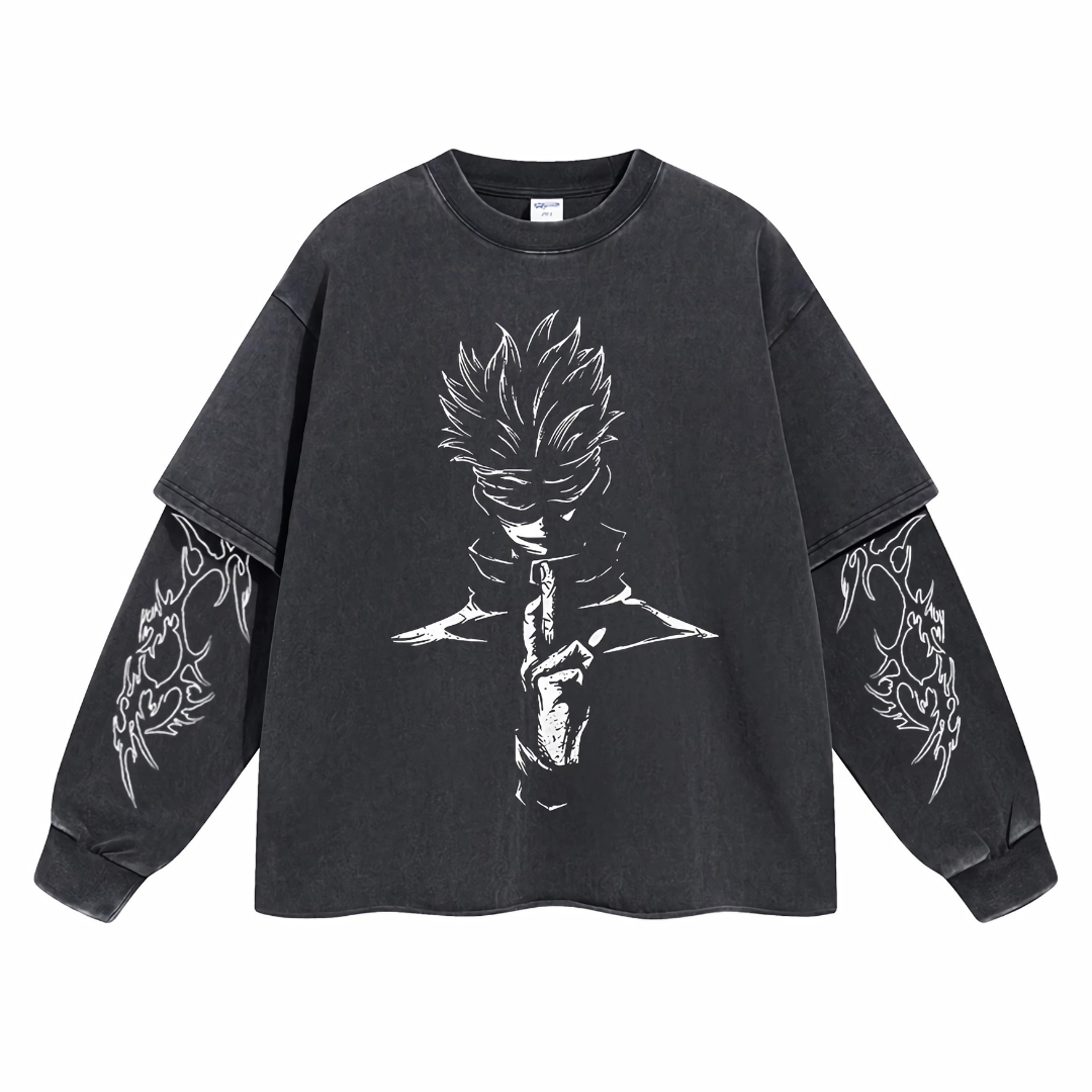 Retro Long Sleeve Satoru Gojo Tee