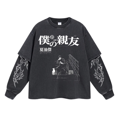 Retro Long Sleeve Suguru Geto Tee