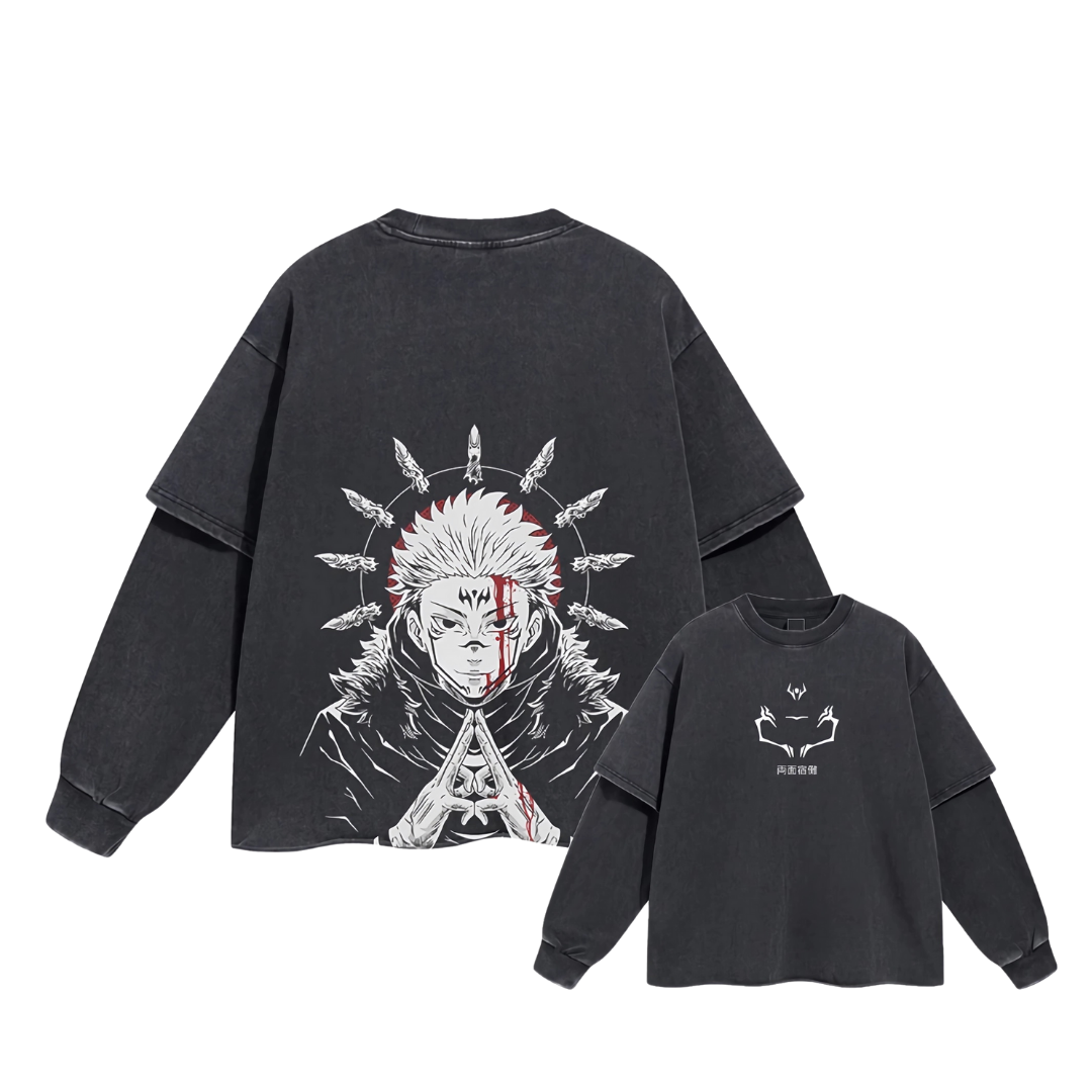 Retro Long Sleeve Ryōmen Sukuna Tee