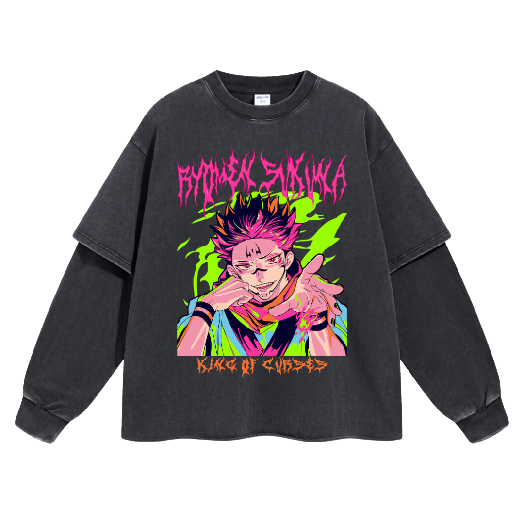 Retro Long Sleeve Ryōmen Sukuna Tee