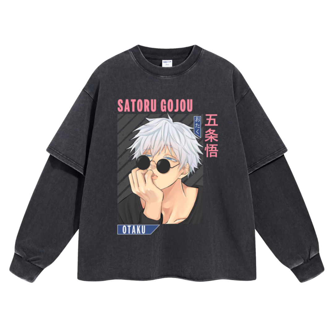 Retro Long Sleeve Satoru Gojo Tee