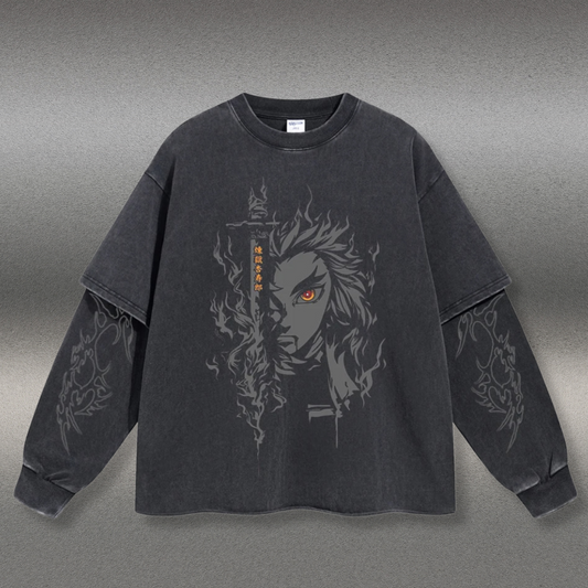 Retro Long Sleeve Kyōjurō Rengoku Tee