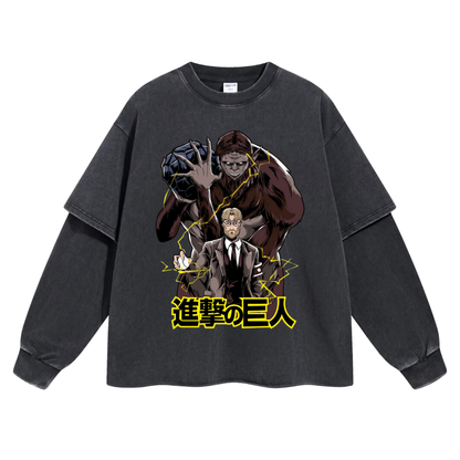 Retro Long Sleeve Attack On Titan Tee