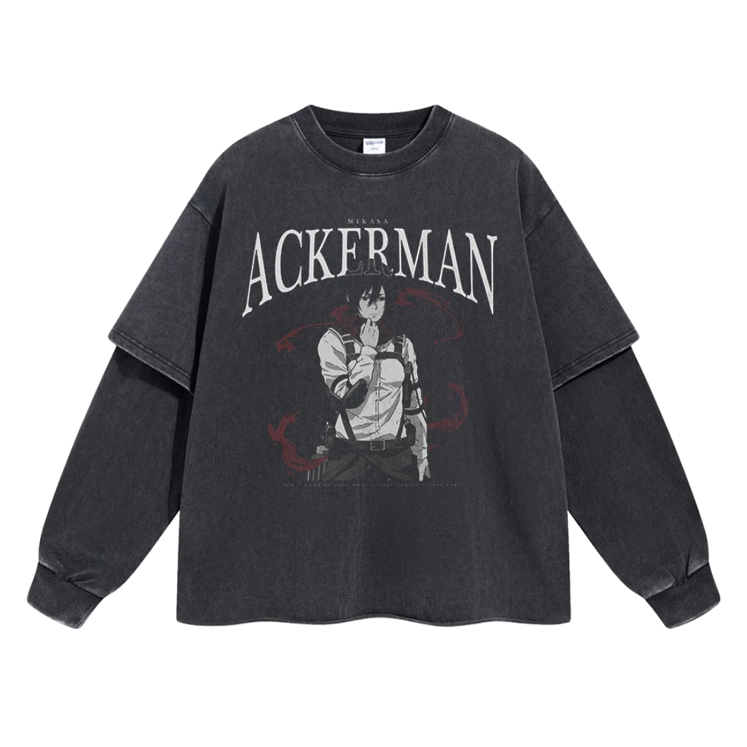 Retro Long Sleeve Attack On Titan Tee