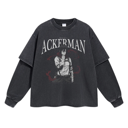 Retro Long Sleeve Attack On Titan Tee