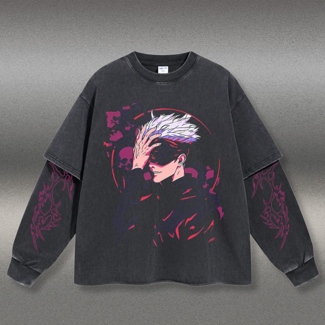 Retro Long Sleeve Satoru Gojo Tee