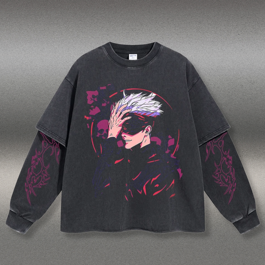 Retro Long Sleeve Satoru Gojo Tee