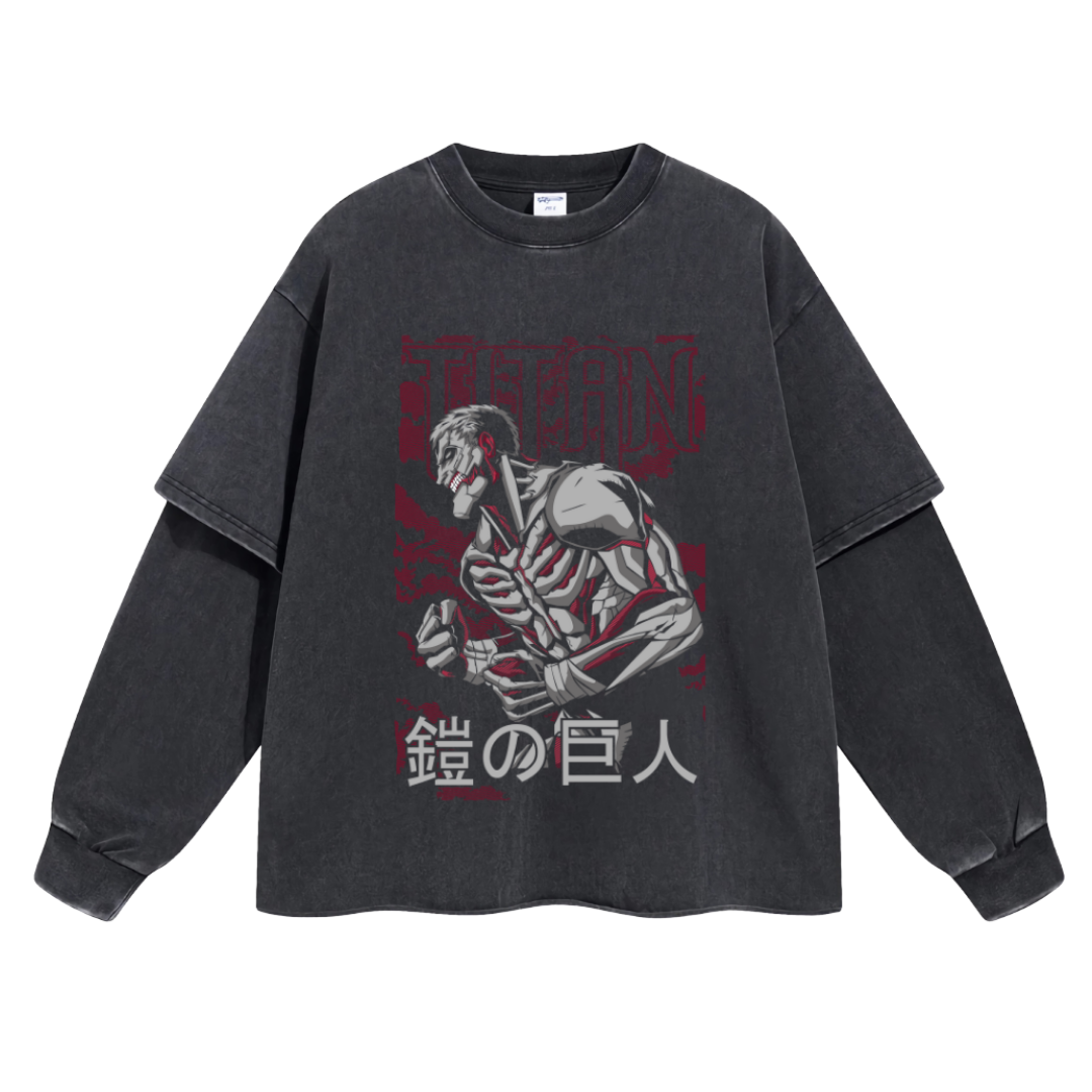 Retro Long Sleeve Attack On Titan Tee