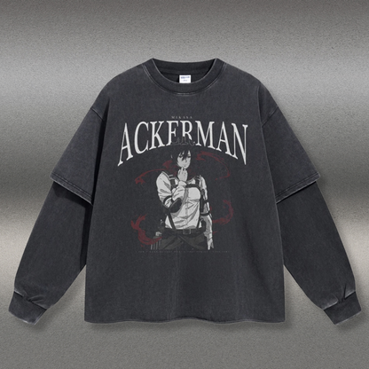 Retro Long Sleeve Attack On Titan Tee