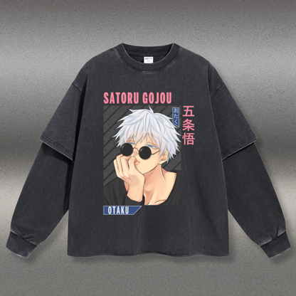 Retro Long Sleeve Satoru Gojo Tee