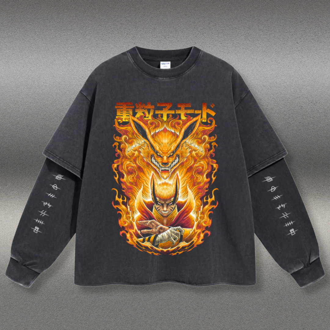 Retro Long Sleeve Naruto Tee