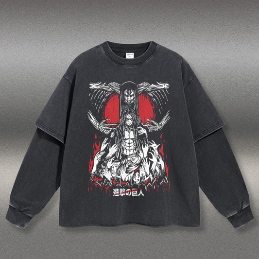 Retro Long Sleeve Attack On Titan Tee