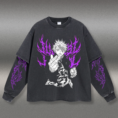 Retro Long Sleeve Satoru Gojo Tee