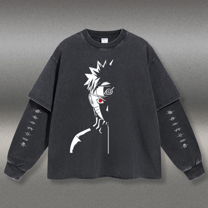 Retro Long Sleeve Naruto Tee