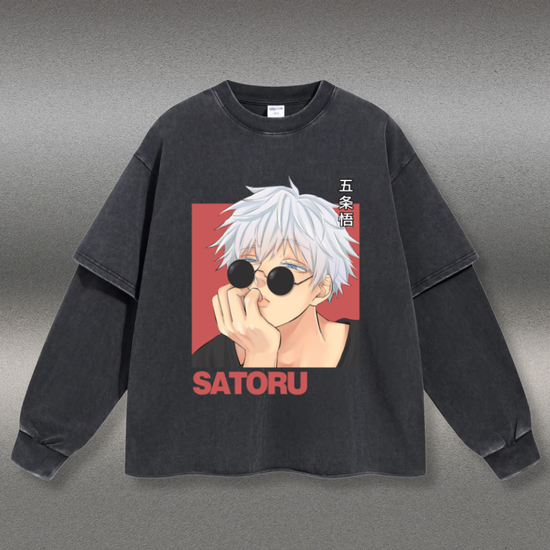 Retro Long Sleeve Satoru Gojo Tee