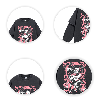 Retro Long Sleeve Kamado Nezuko Tee