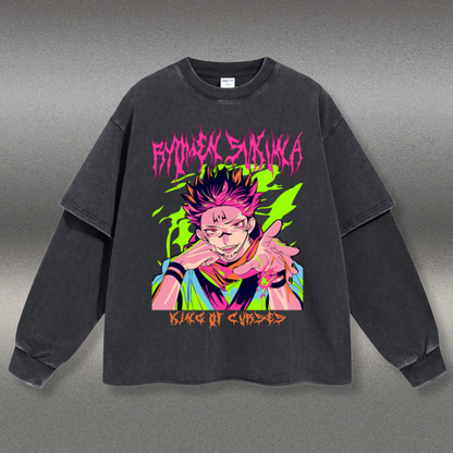 Retro Long Sleeve Ryōmen Sukuna Tee