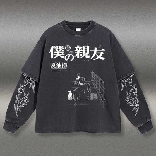 Retro Long Sleeve Suguru Geto Tee