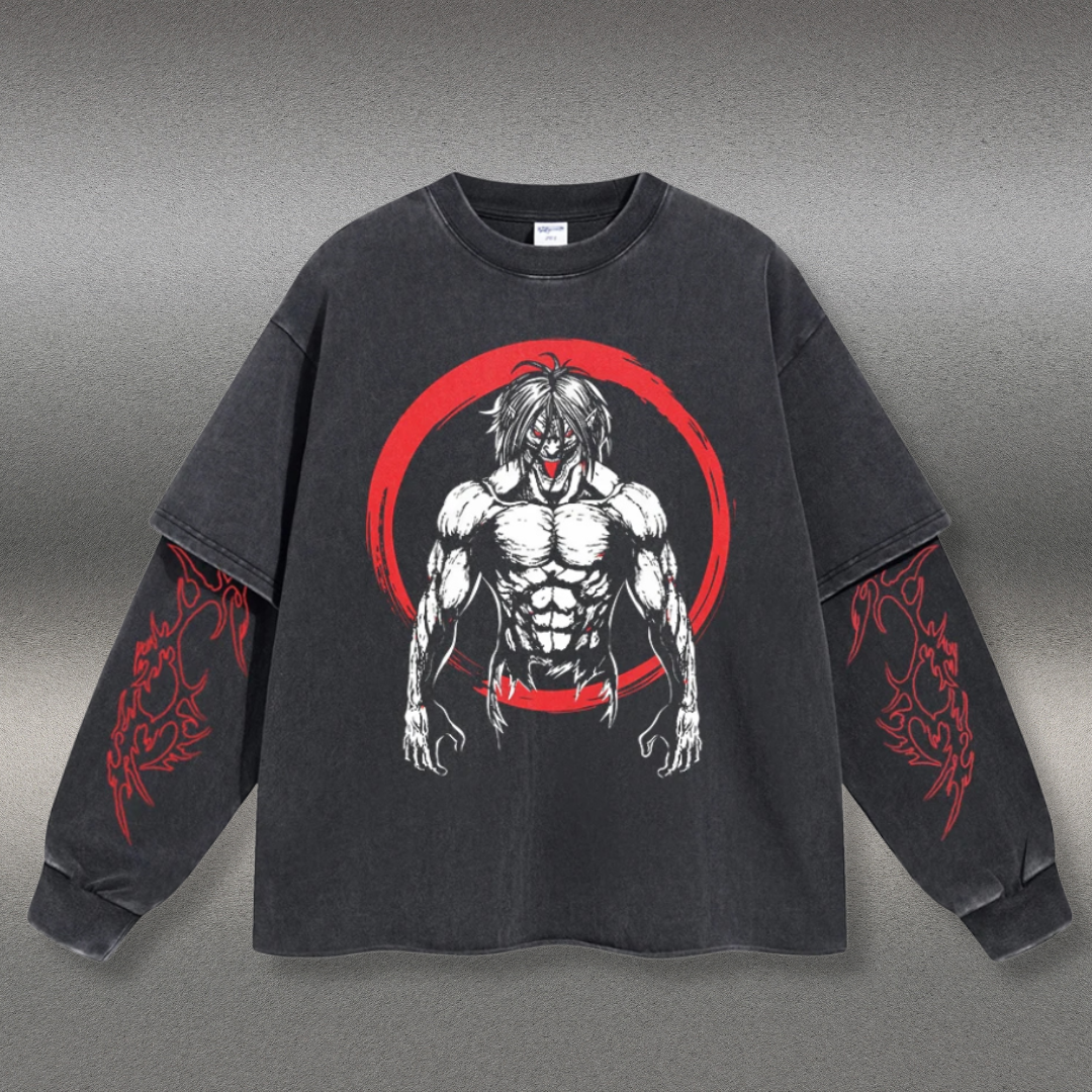 Retro Long Sleeve Attack On Titan Tee