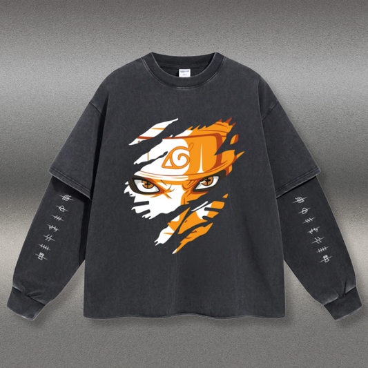 Retro Long Sleeve Naruto Tee