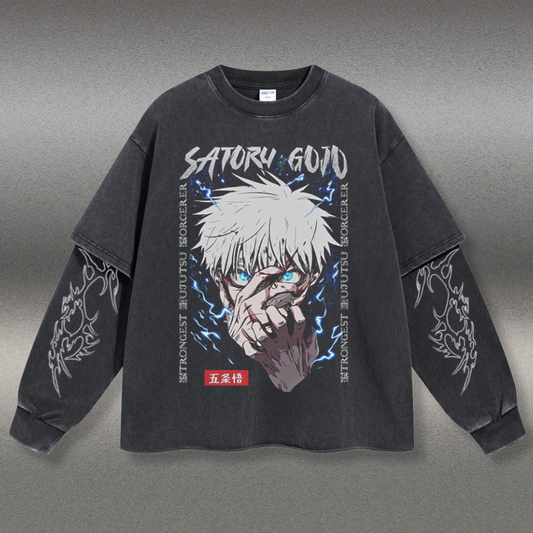 Retro Long Sleeve Satoru Gojo Tee