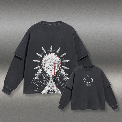 Retro Long Sleeve Ryōmen Sukuna Tee