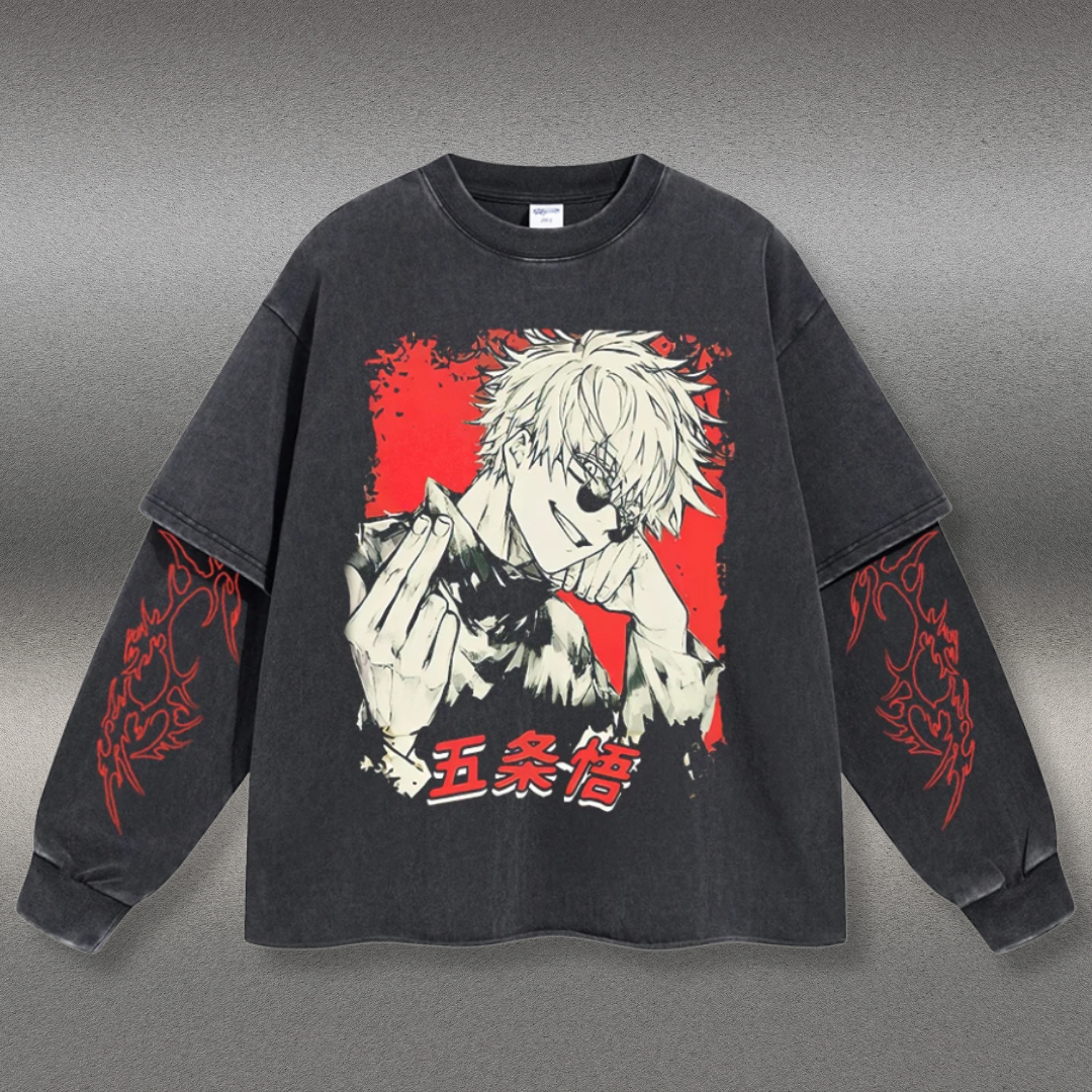 Retro Long Sleeve Satoru Gojō Tee