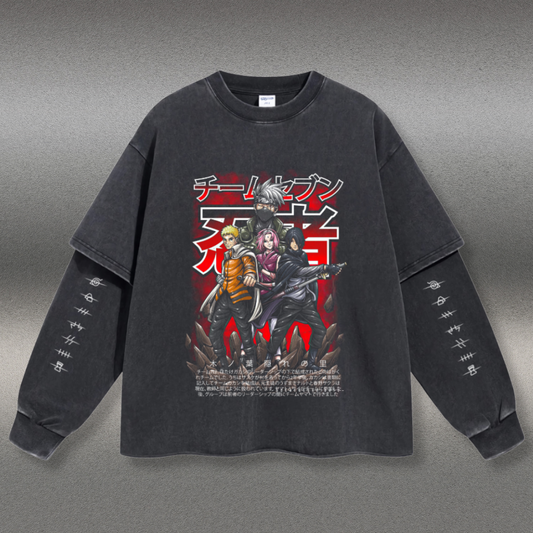 Retro Long Sleeve Naruto Tee